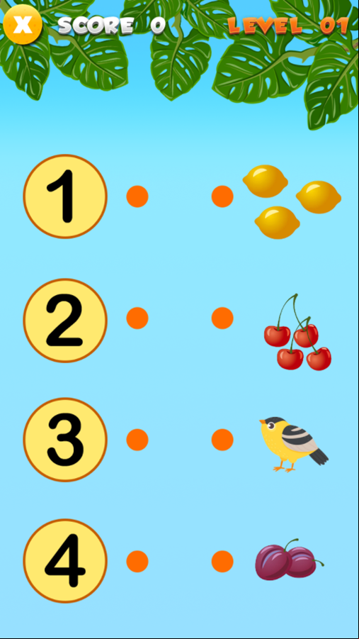 Match by Count Game Level Start Screenshot.