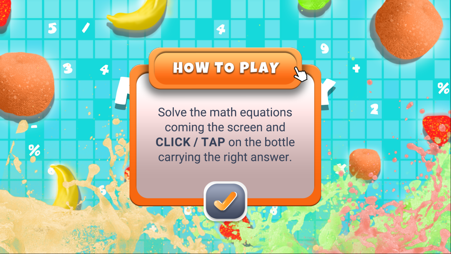 Math Juice Factory Game How To Play Screenshot.