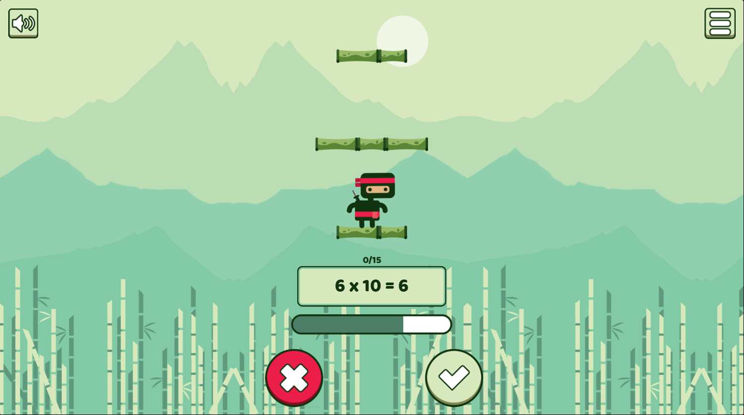 Math Quest Game Start Screenshot.