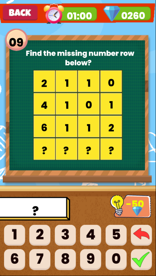 Math Riddles Puzzle Game Next Level Screenshot.