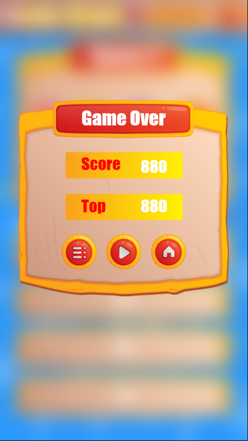 MathTime Game Over Screenshot.