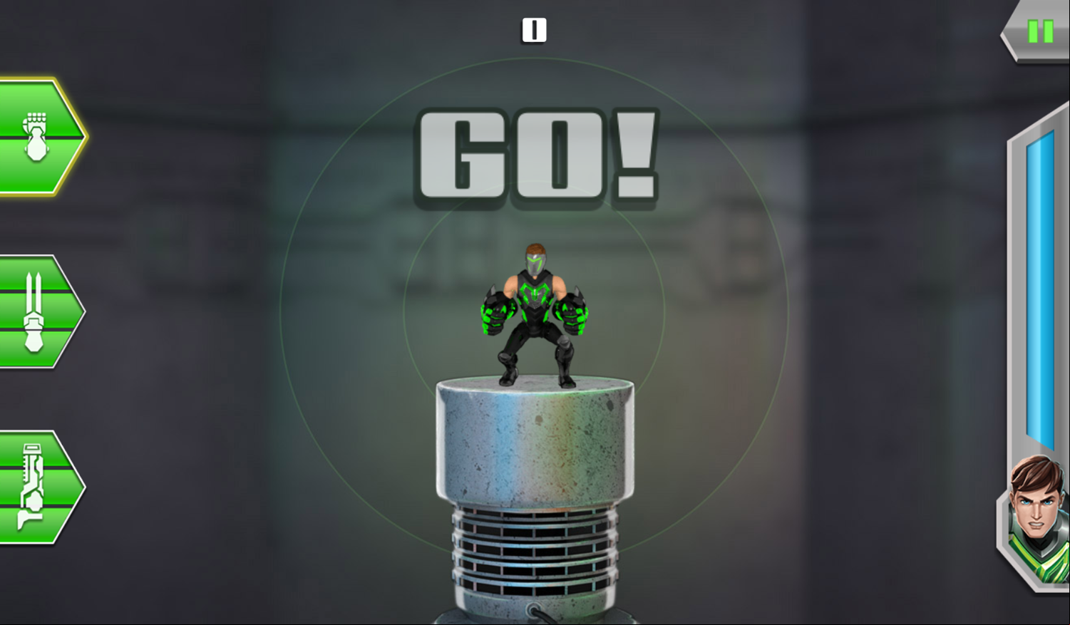 Max Steel Turbo 360 Game Start Screenshot.