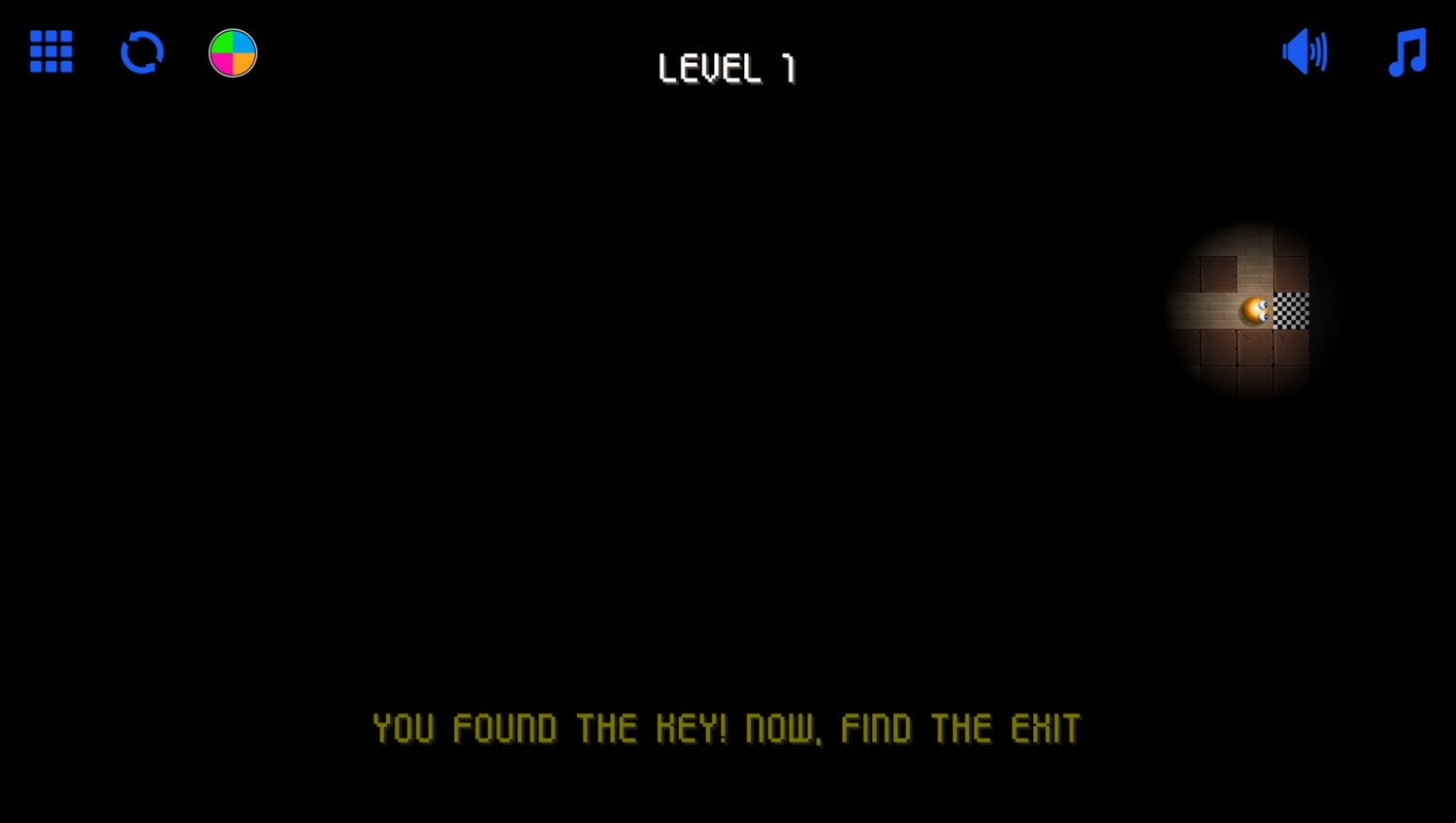 Maze Shadow 2 Game Found Key Screenshot.
