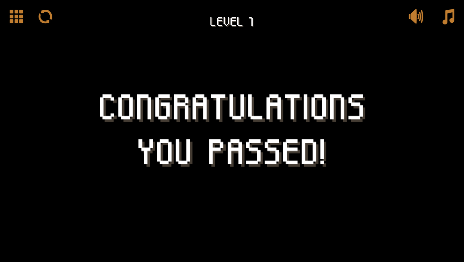 Maze Shadow Game Level Complete Screenshot.