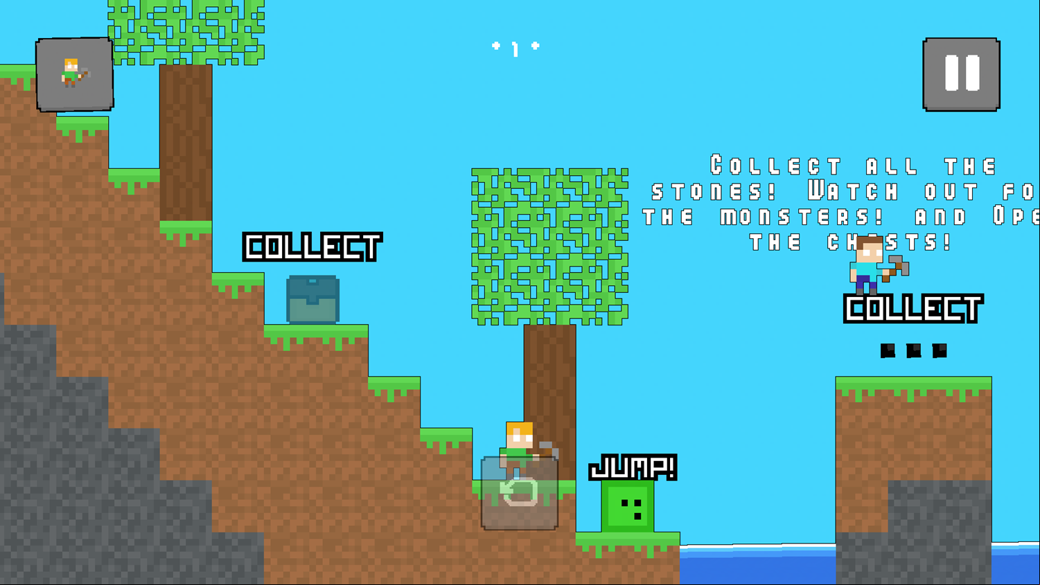 Mc8Bit Game Level Platforming Screenshot.