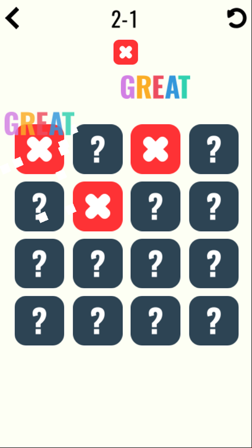 Memory Challenge Game Level Progress Screenshot.