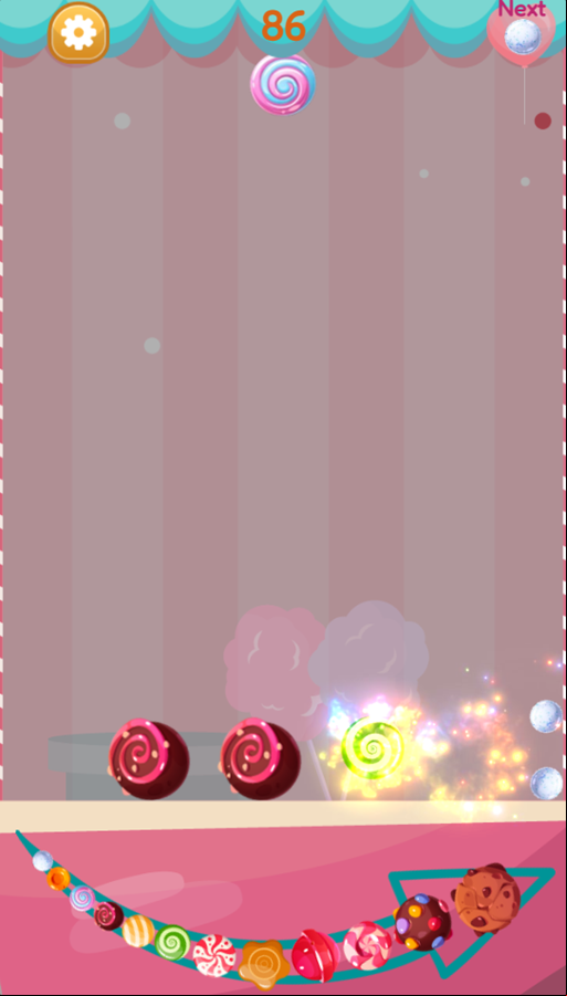 Merge Candy Game Start Screenshot.
