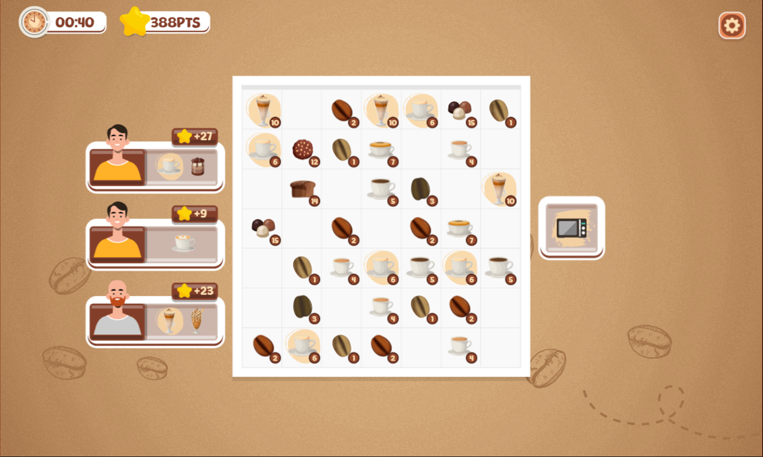 Merge Coffee Game Screenshot.
