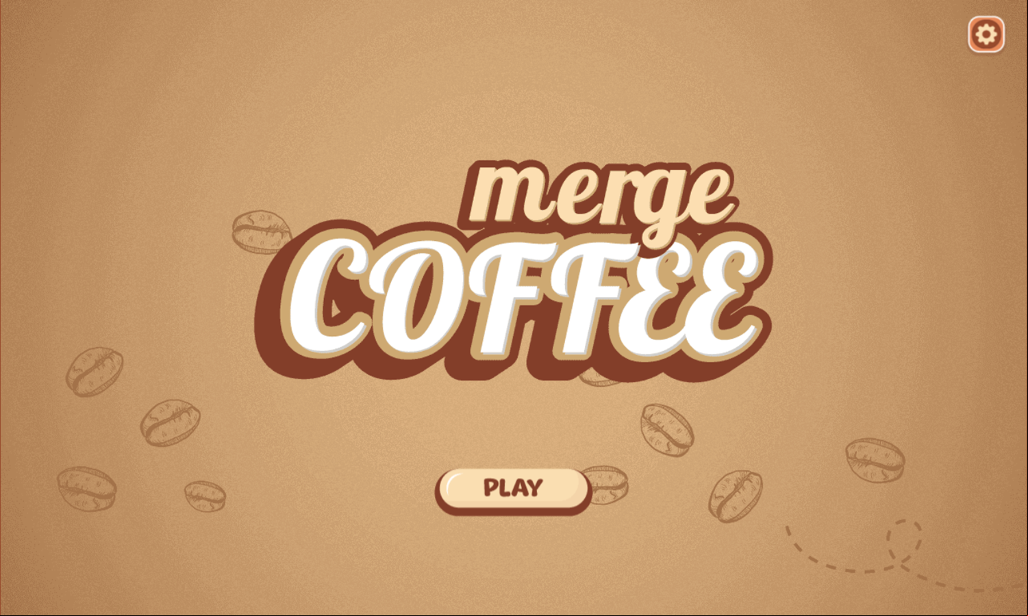 Merge Coffee Game Welcome Screen Screenshot.