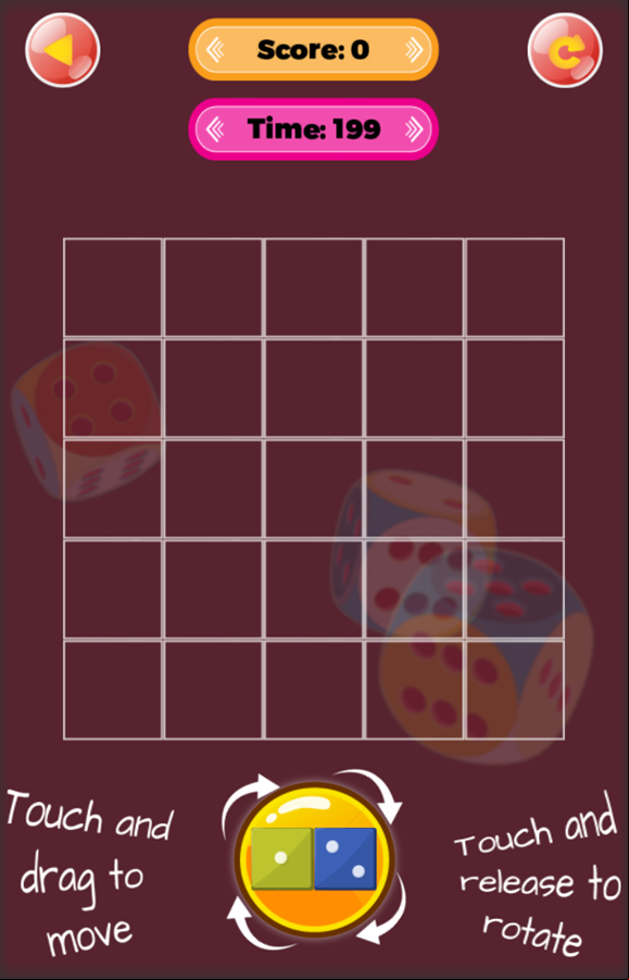 Merge Dice Game Start Screenshot.