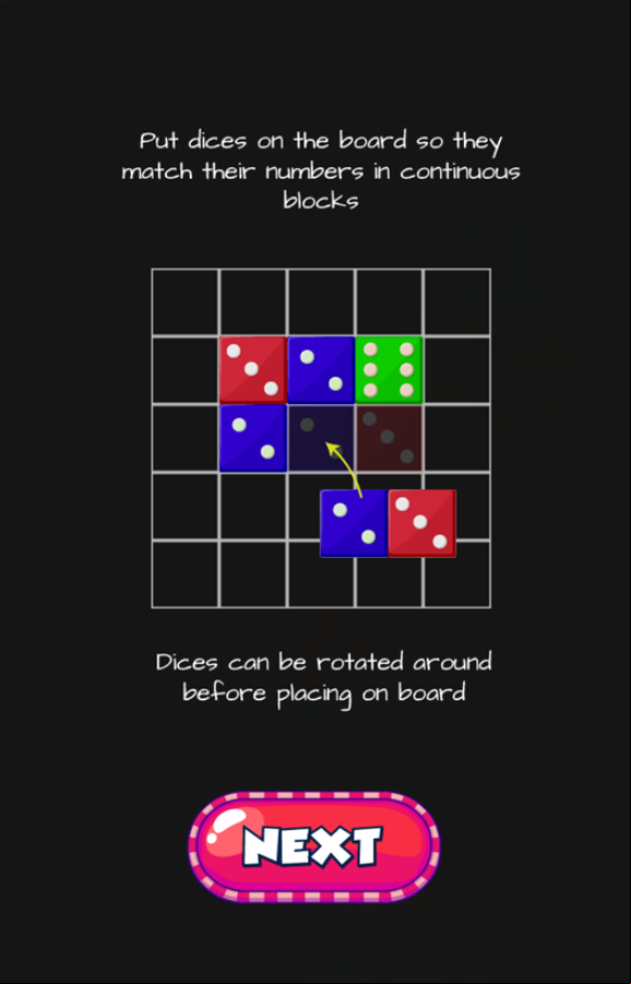 Merge Dice Game How To Play Screenshot.