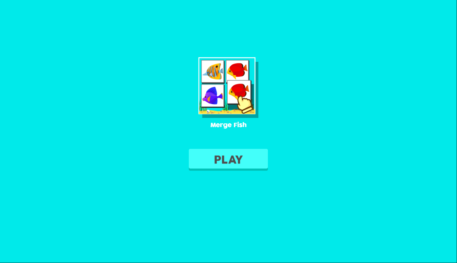 Merge Fish Game Welcome Screen Screenshot.