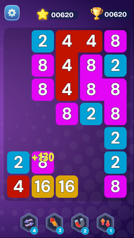 Merge Number 2048 Game Play Screenshot.