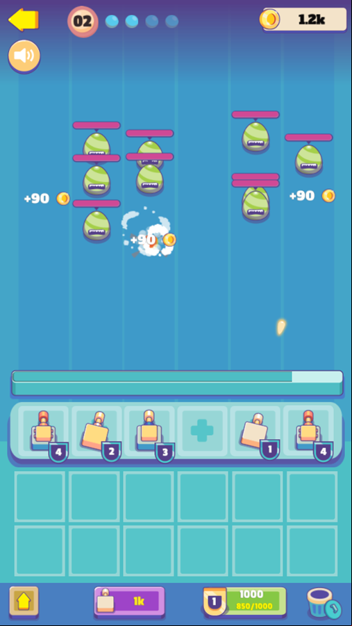 Merge Shooter Game Play Screenshot.