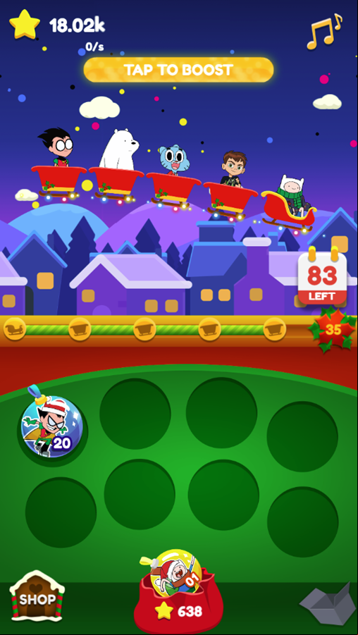 Merry Merging Christmas Game Full Sleigh Screenshot.
