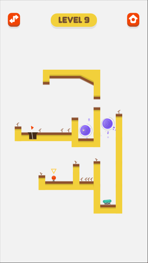 Micro Golf Ball 2 Game Level 9 Screenshot.