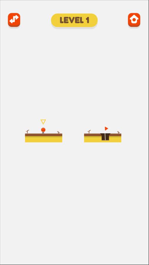 Micro Golf Ball 2 Game Level Start Screenshot.