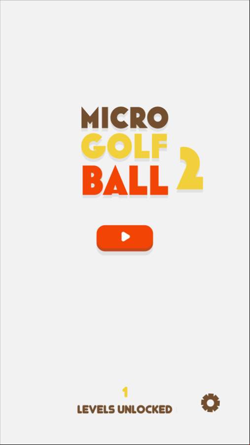 Micro Golf Ball 2 Game Welcome Screen Screenshot.