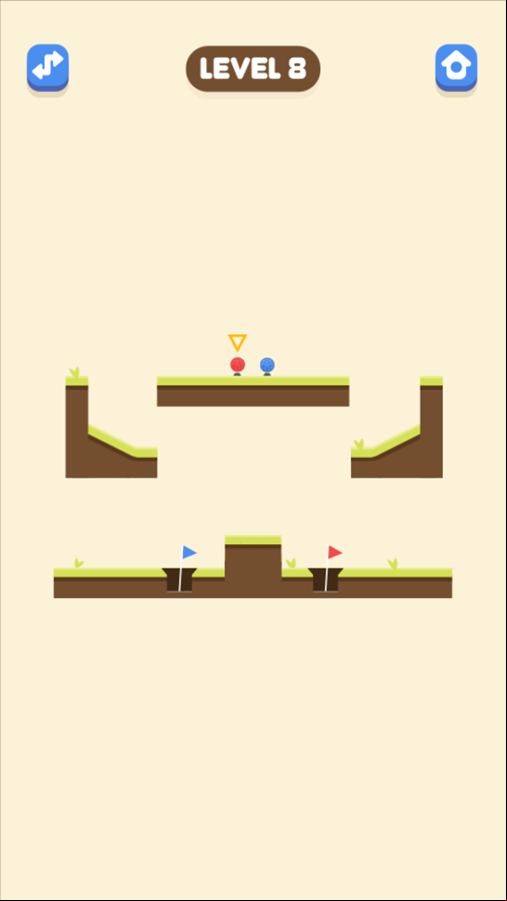 Micro Golf Ball Game Level 8 Screenshot.