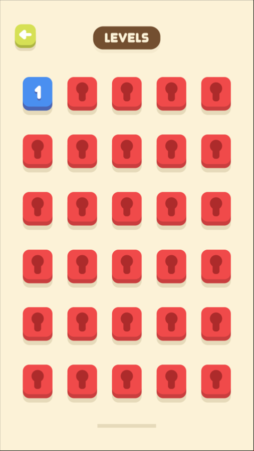 Micro Golf Ball Game Level Select Screenshot.