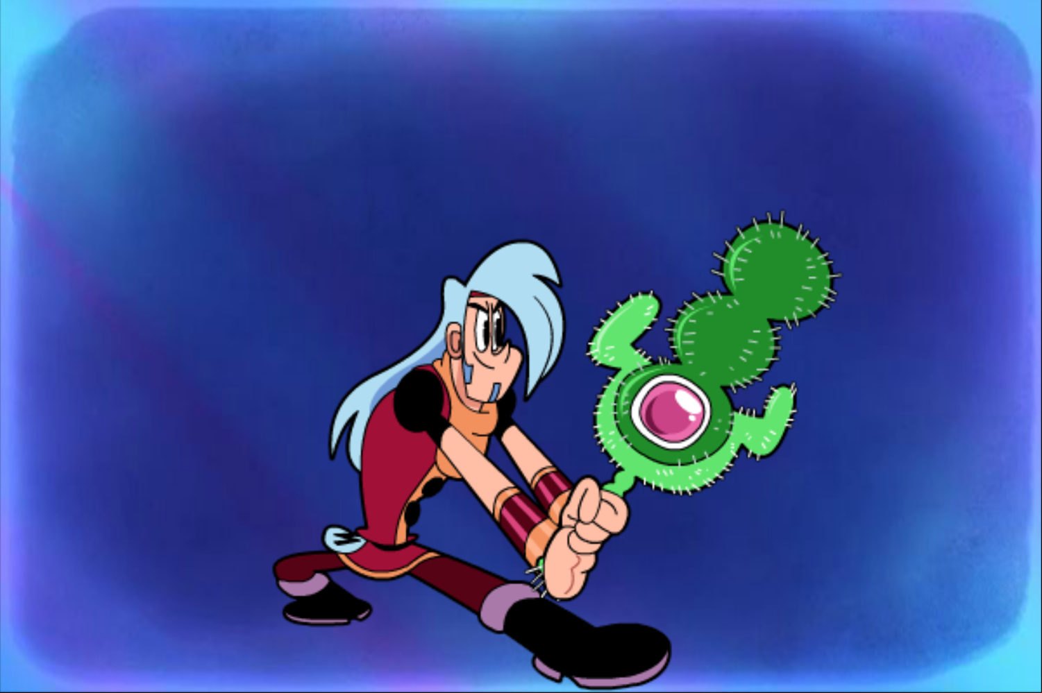 Mighty MagiSwords Hoversword Hustle Game Cactus Magisword Intro Screenshot.