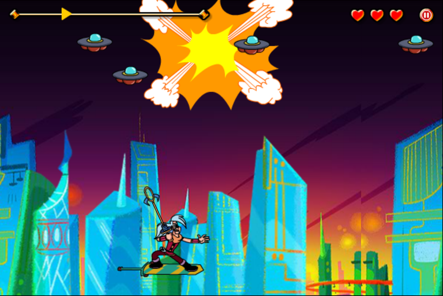 Mighty MagiSwords Hoversword Hustle Game Exploding Bubble Magisword Gameplay Screenshot.