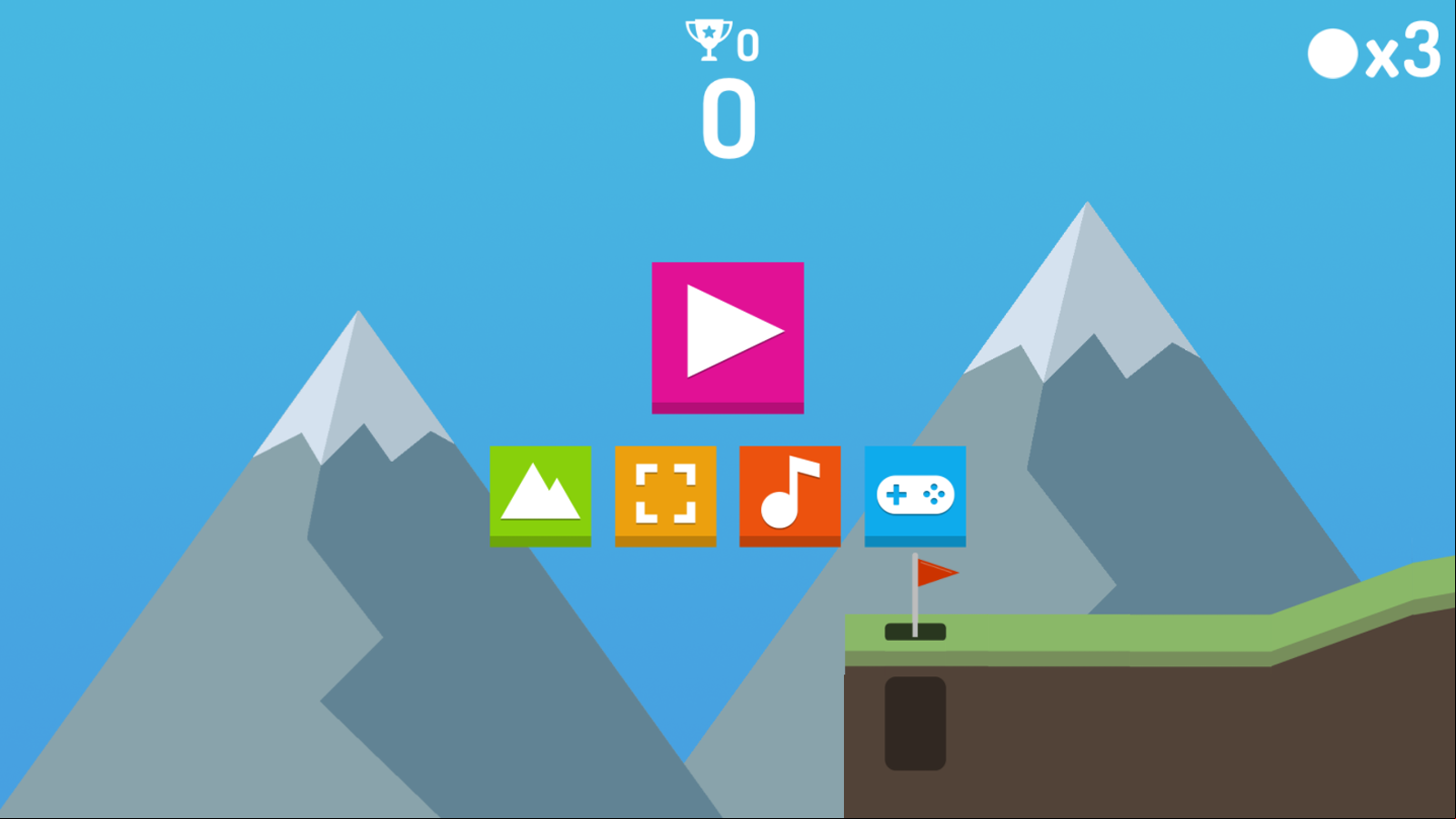 Mini Golf Game Welcome Screenshot.