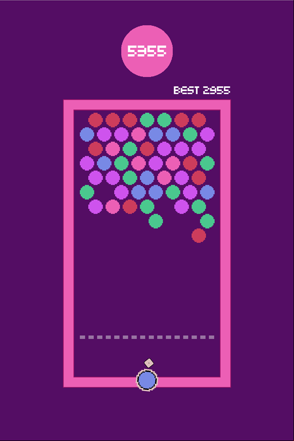 Minimal Bubble Shooter Game Screenshot.