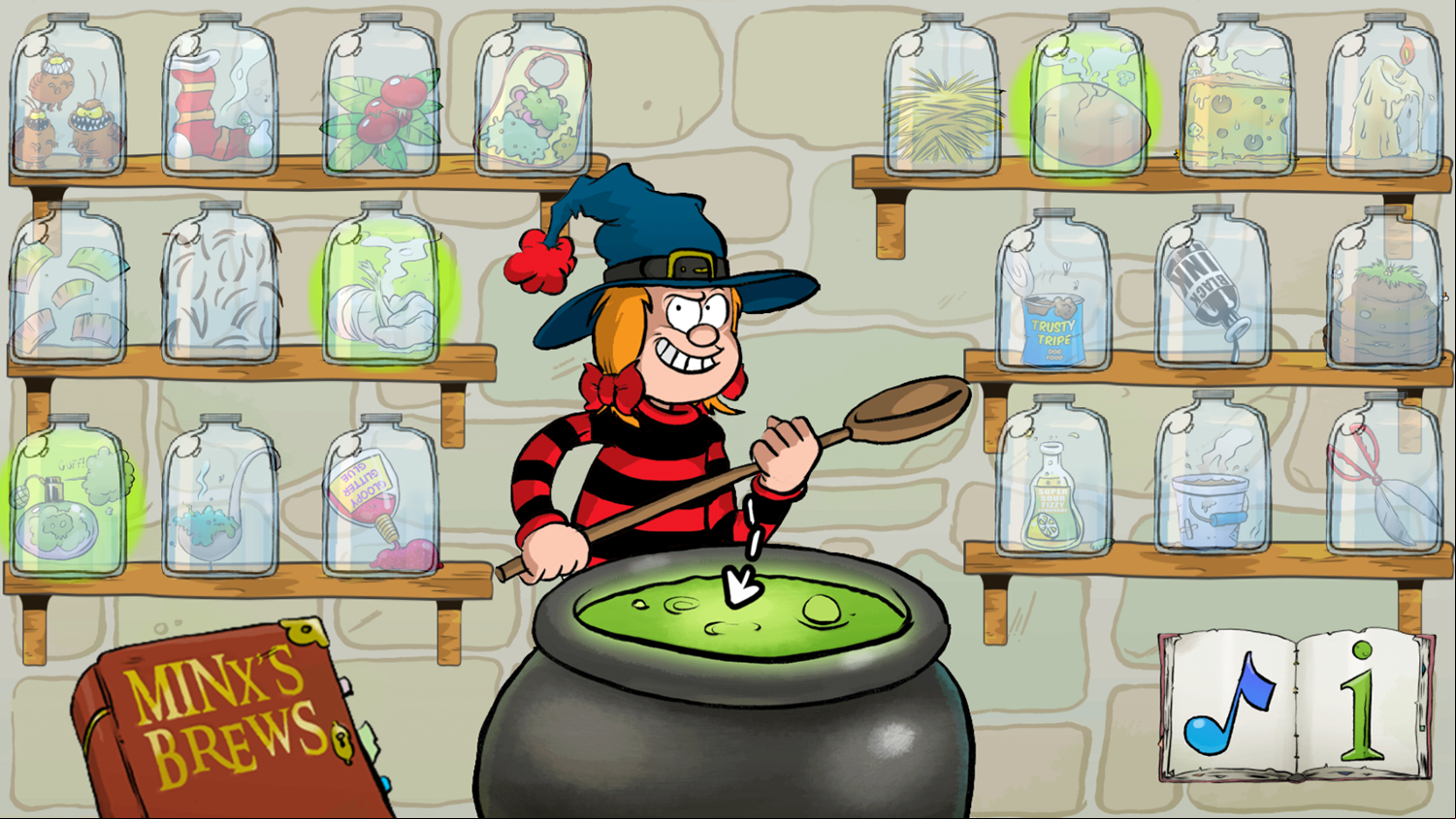 Minx's Brew Game Play Screenshot.