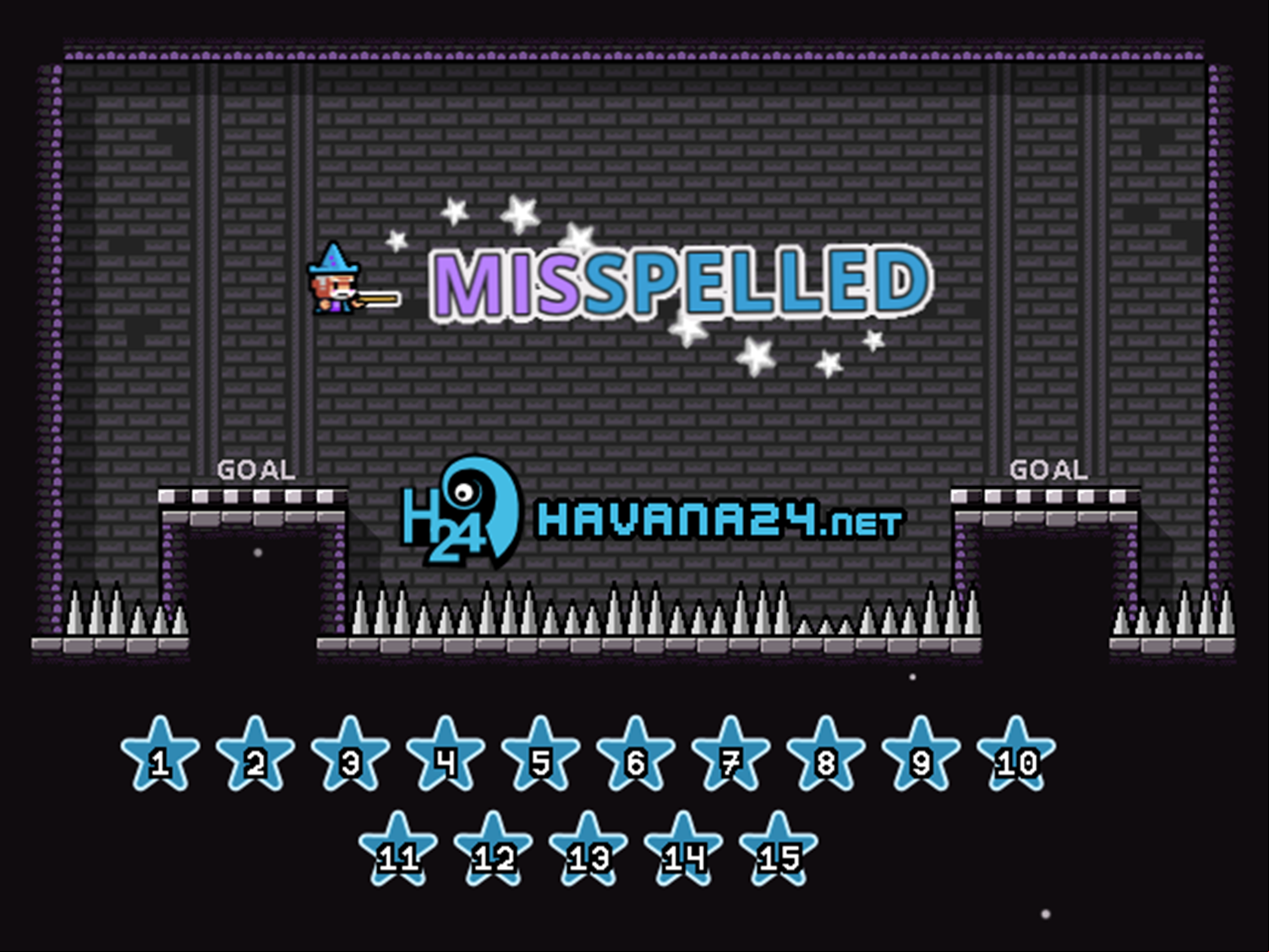 MisSpelled Game Welcome Screen Screenshot.