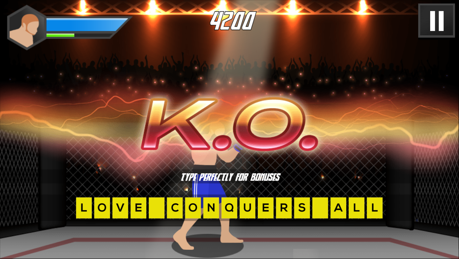 MMA Motivational Fighter Game KO Screenshot.