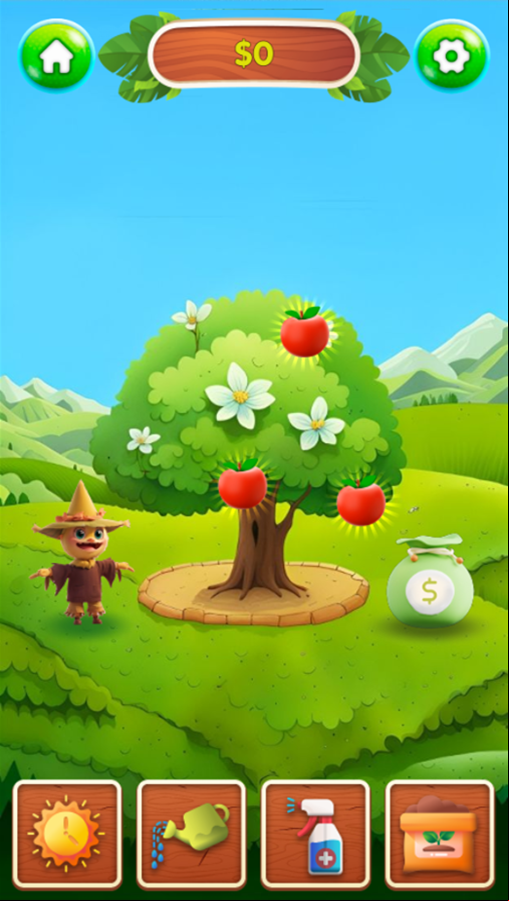 Money Tree Apple Game Screenshot.