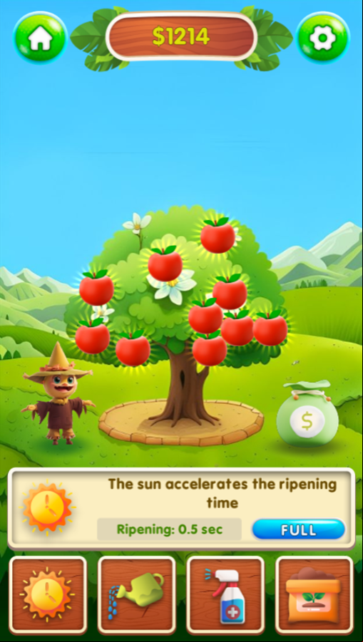 Money Tree Apple Game Sun Full Screenshot.