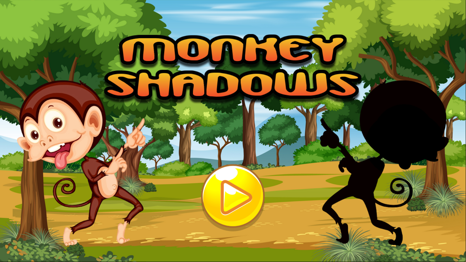 Monkey Shadows Game Welcome Screen Screenshot.