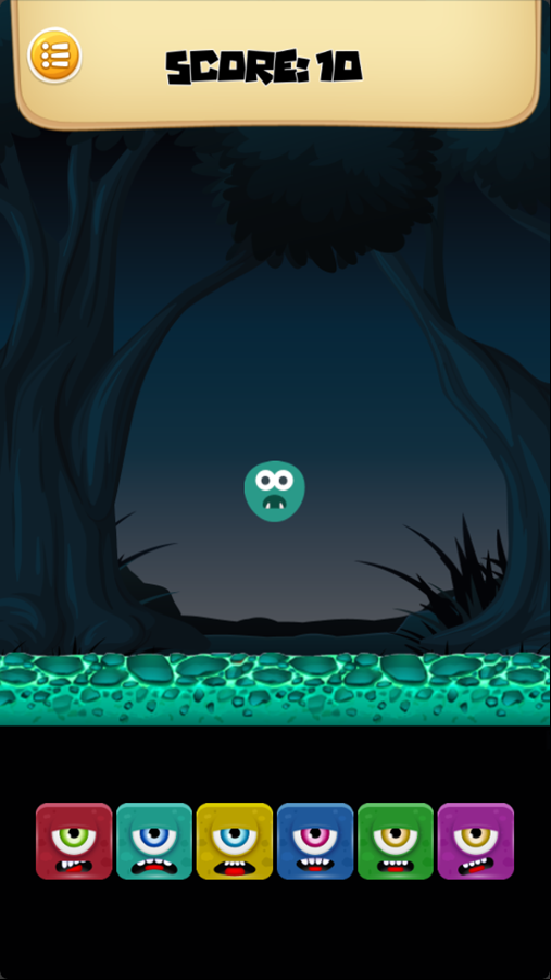 Monster Jump Color Game Play Screenshot.
