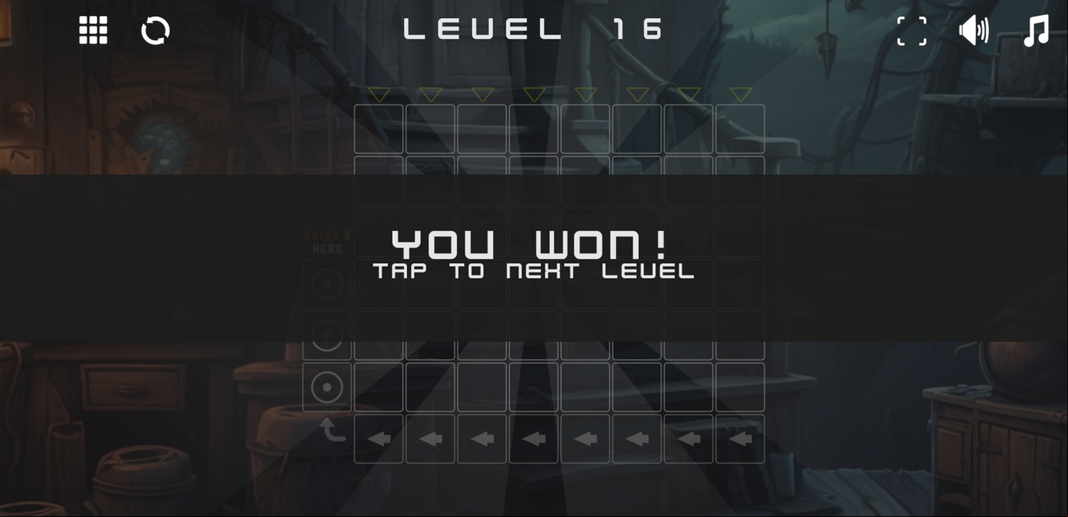 Monster Match Mania Game Level Complete Screen Screenshot.