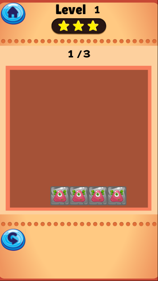 Monster Ruin Game Level Play Screenshot.