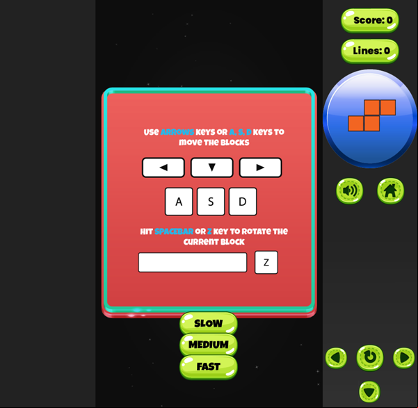Monster Tetrix Game How To Play Screenshot.