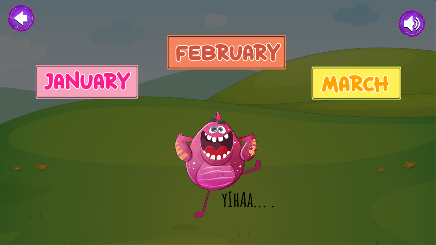 Months Challenge Game Answer Screenshot.