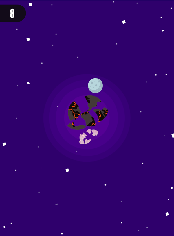 Moon Defense Game Earth Died Screenshot.