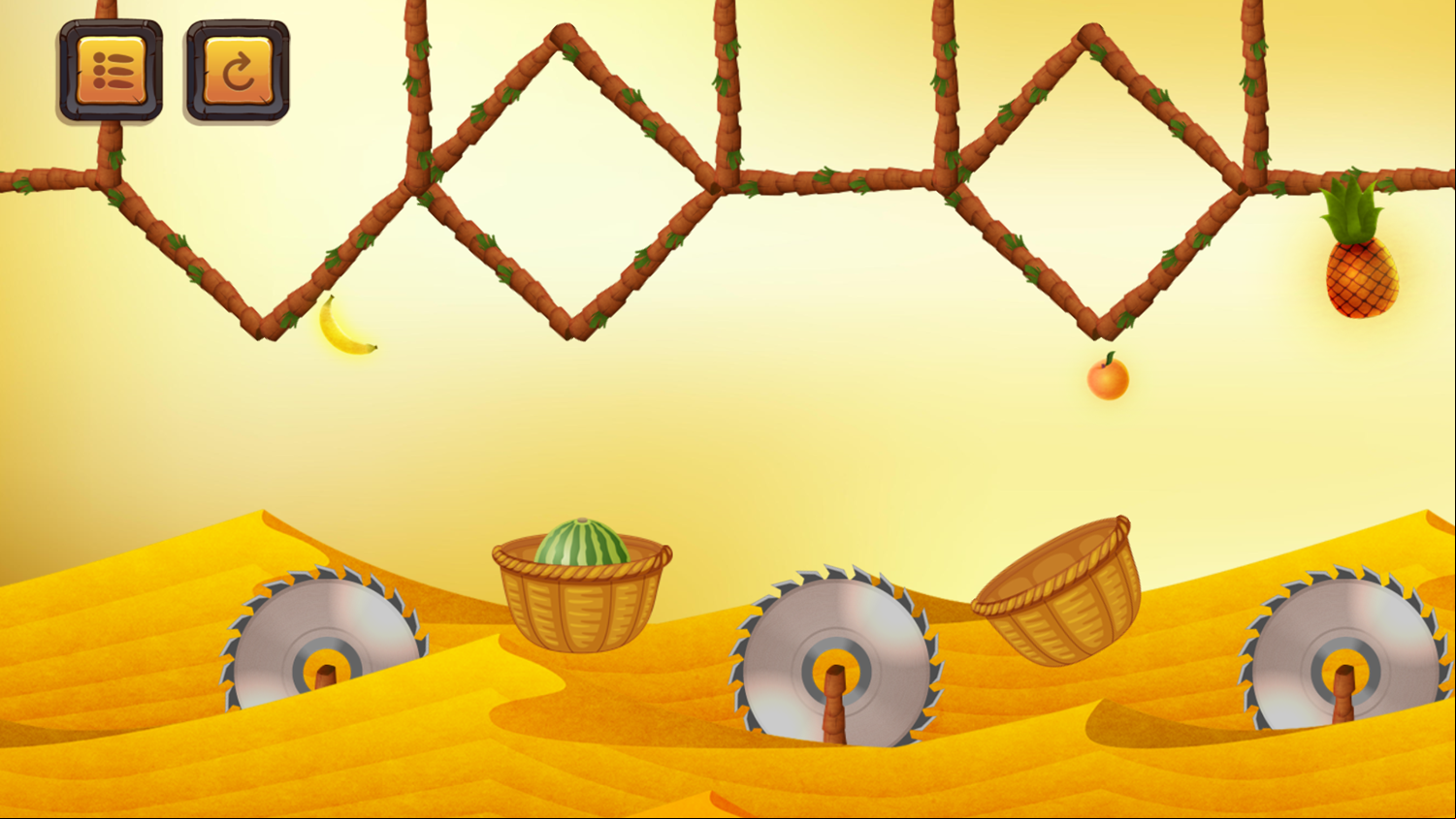 Mortar Watermelon Game Level Challenge Screenshot.