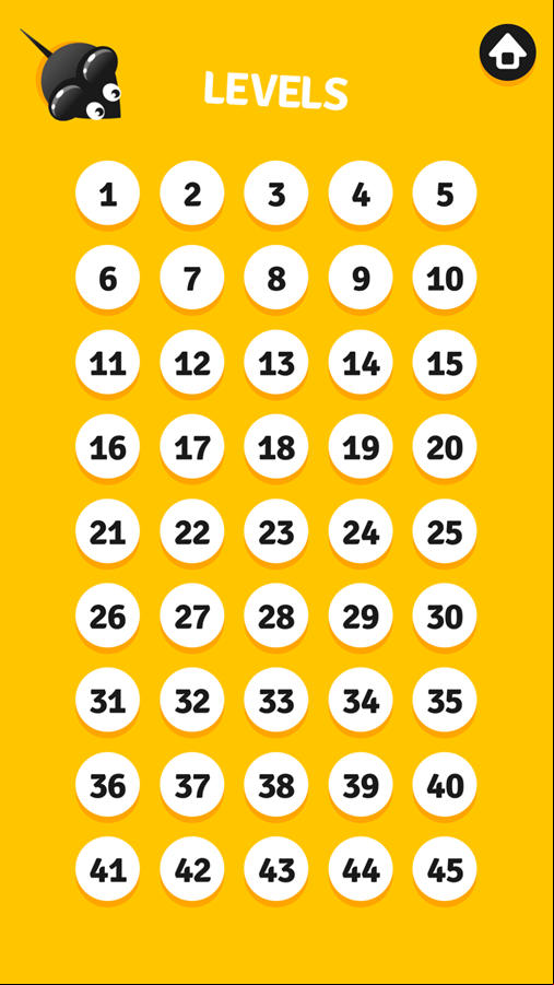 Mouse Game Level Select Screen Screenshot.