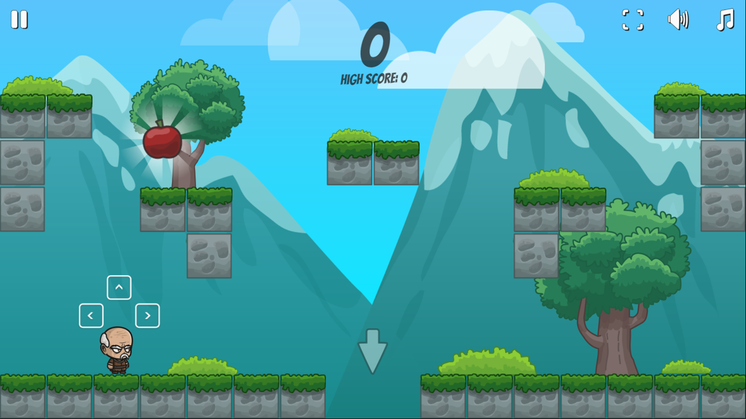 Mr Apple Game Start Screenshot.