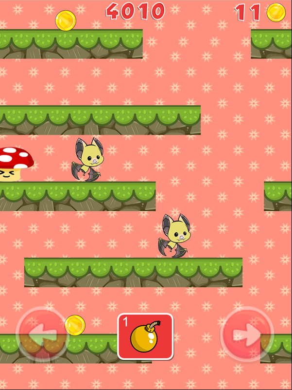 Mushroom Fall Game Screenshot.