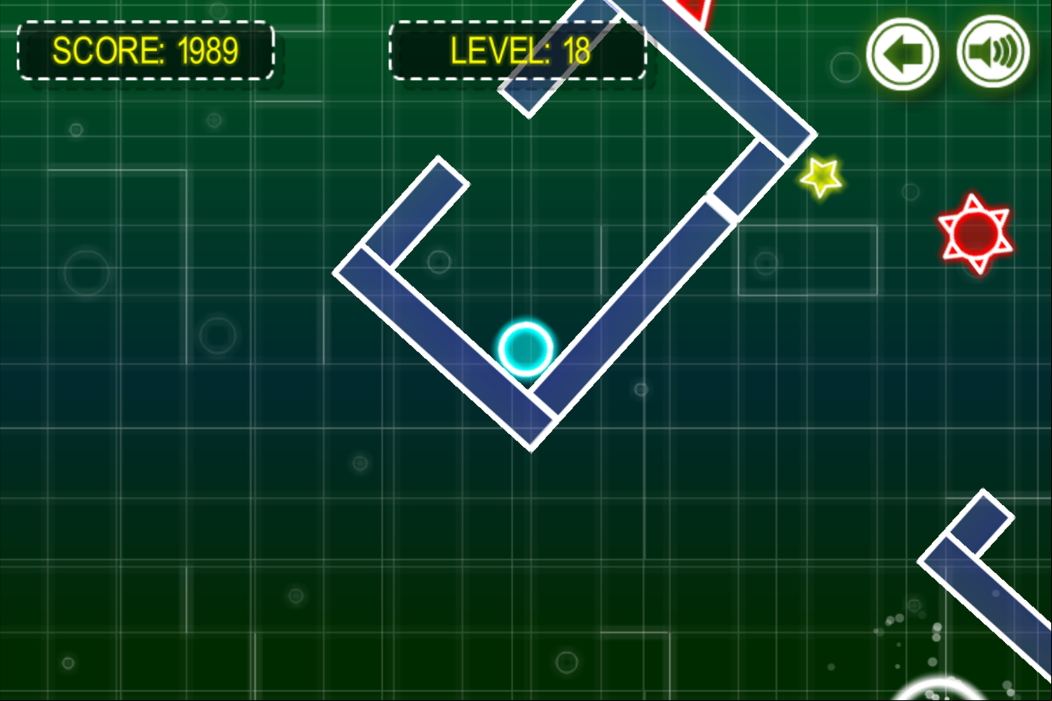Neon Ball Game Final Level Screenshot.