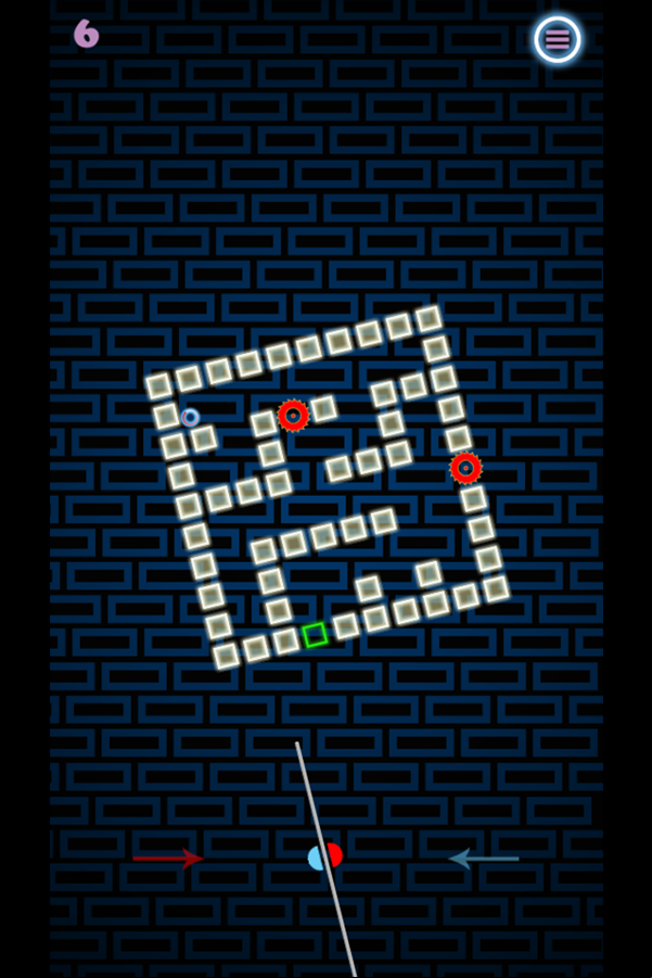 Neon Maze Control Game Screenshot.