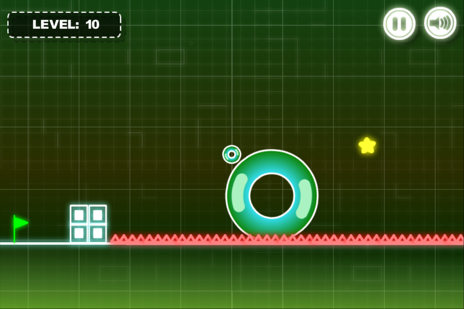 Neon Road Game Large Donut Screenshot.