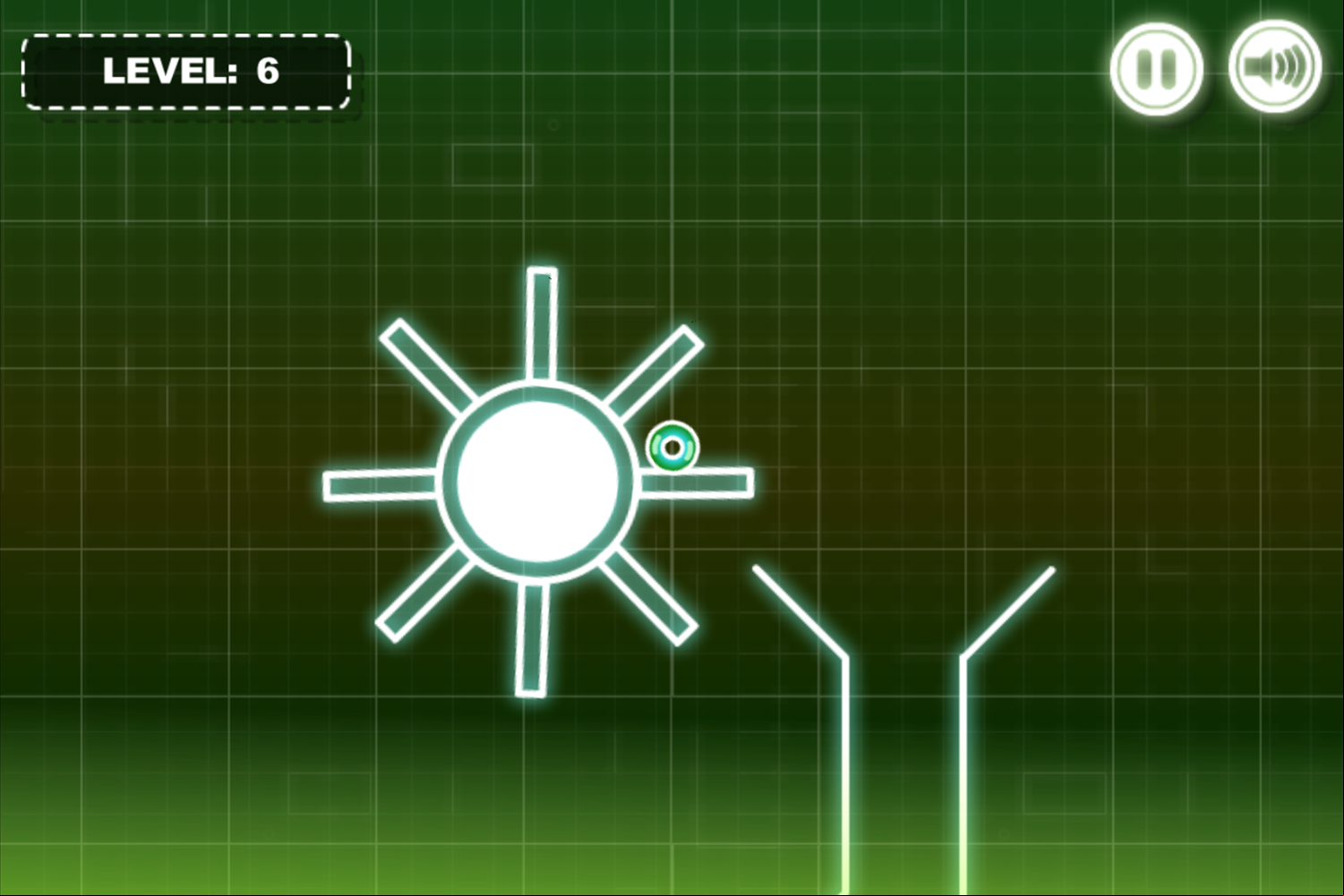 Neon Road Game Spinning Platform Screenshot.