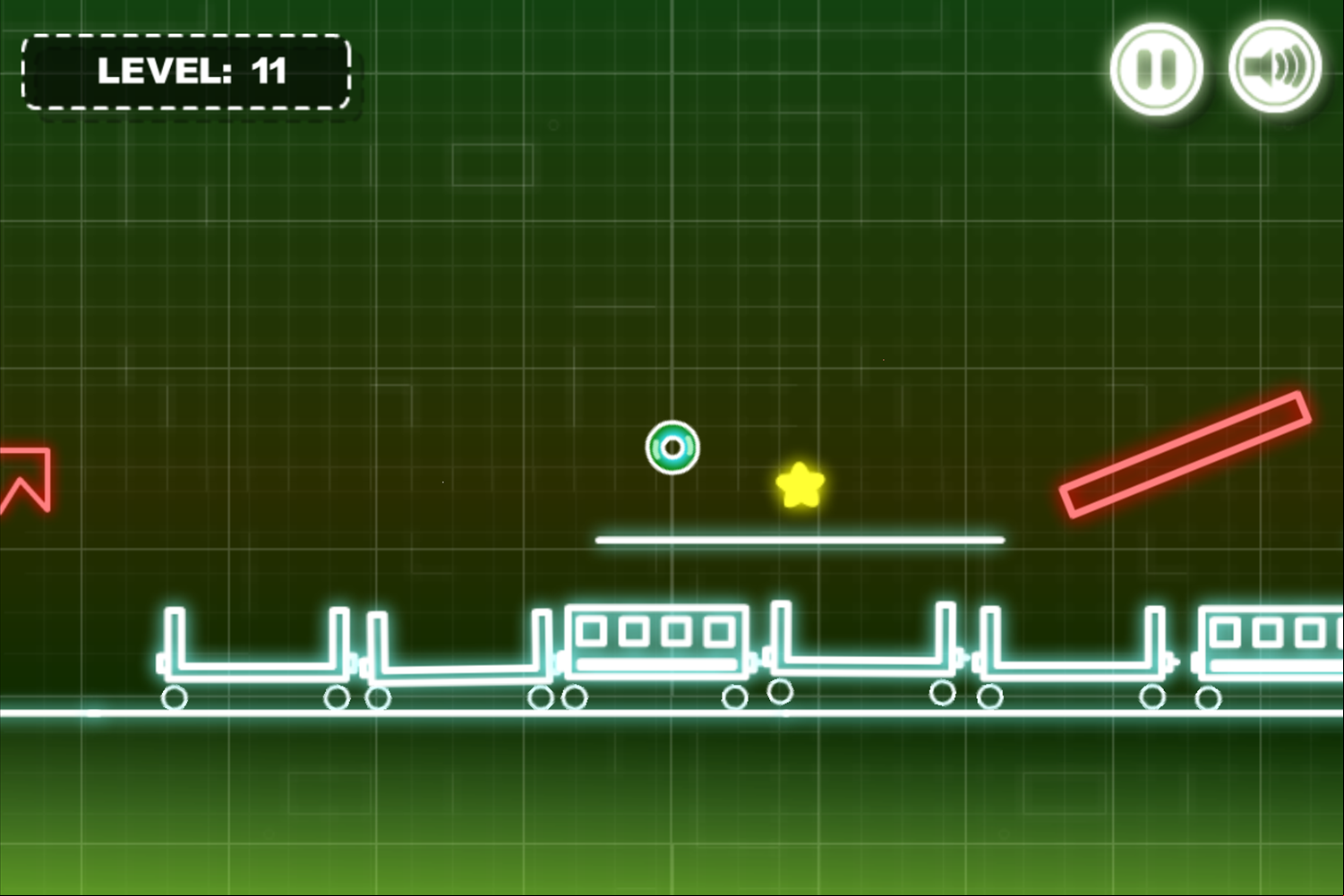 Neon Road Game Train Screenshot.