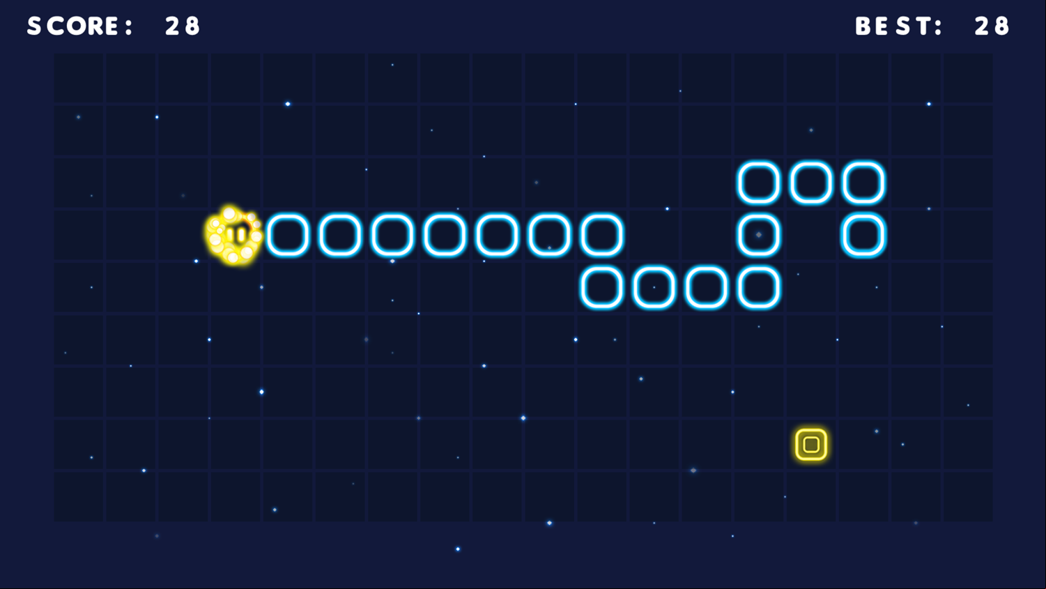 Neon Snake Game Screenshot.